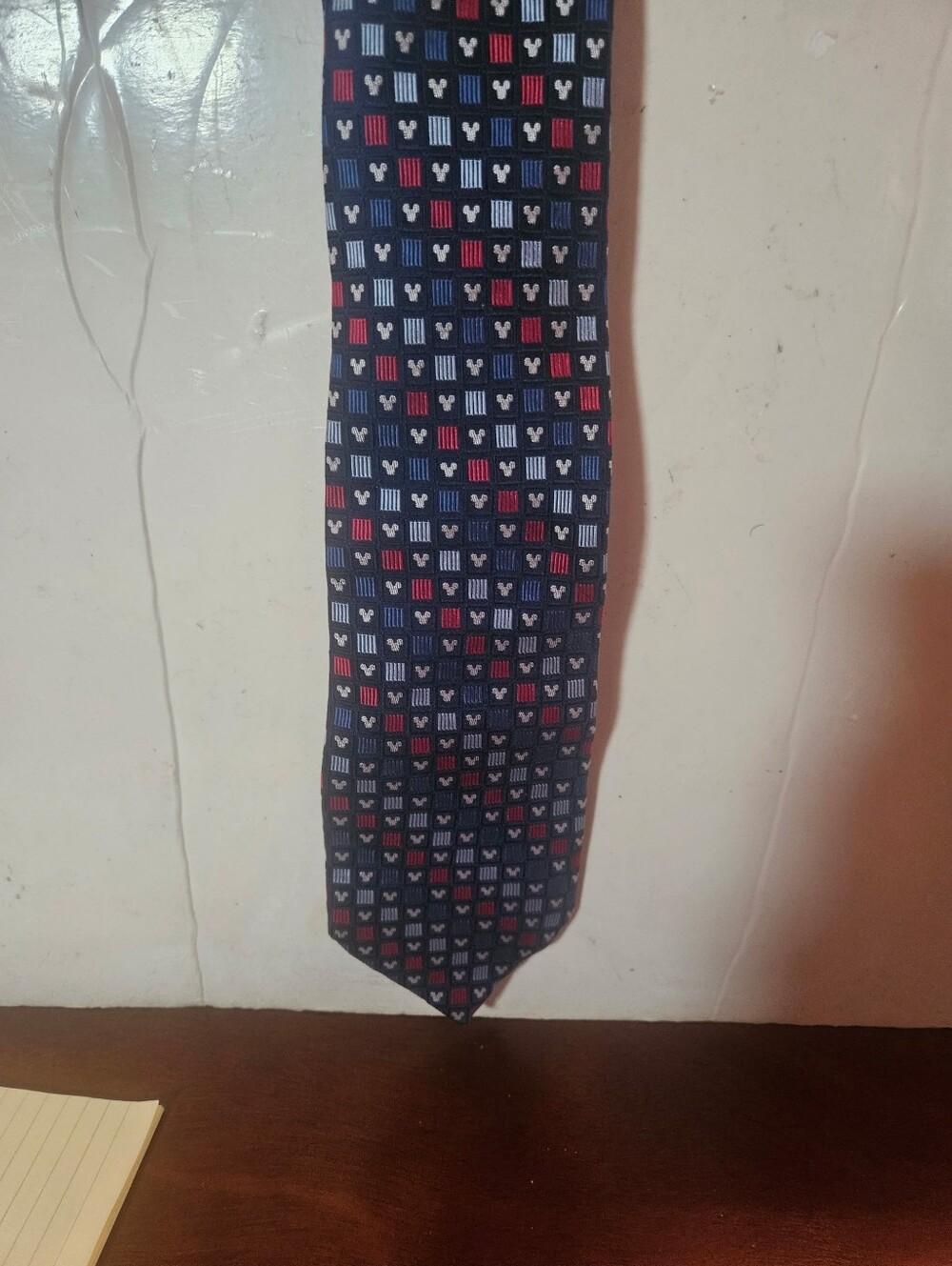 Navy Geometric Pattern Men's Tie - Unbranded Mickey Mouse